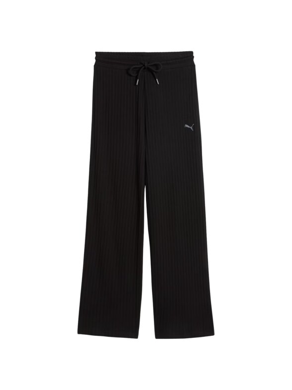 Puma HER Comfort High-Waist Wide Leg moteriškos kelnės juodos 693284 01 1 Puma HER Comfort High-Waist Wide Leg moteriškos kelnės juodos 693284 01 1