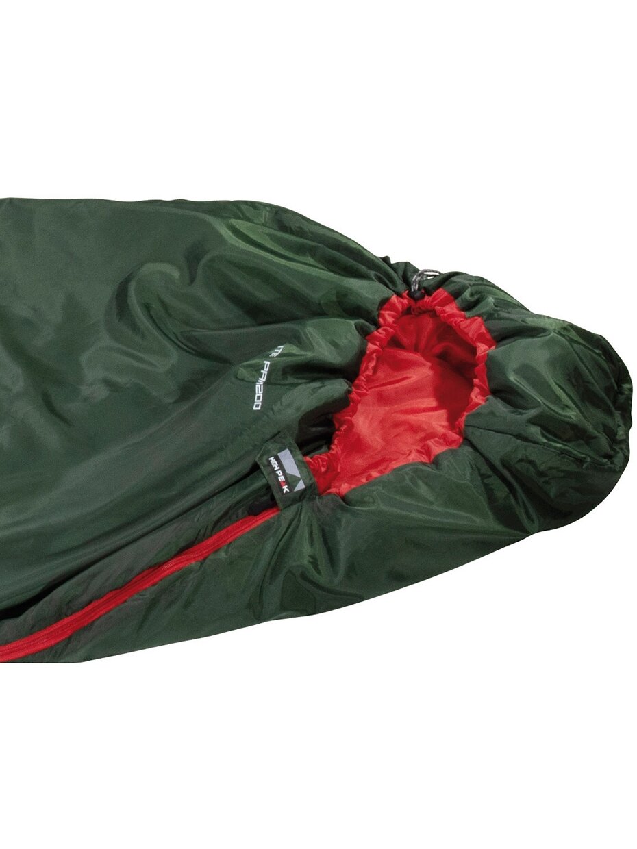 High Peak Lite Pak 1200 miegmaišis 225x80x50 cm žaliai raudona 23263 3