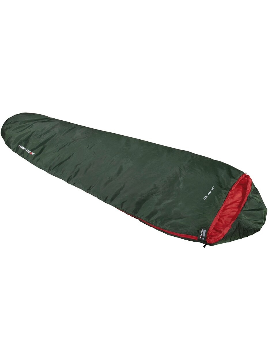 High Peak Lite Pak 800 miegmaišis 210x75x50 cm žaliai raudona 23260