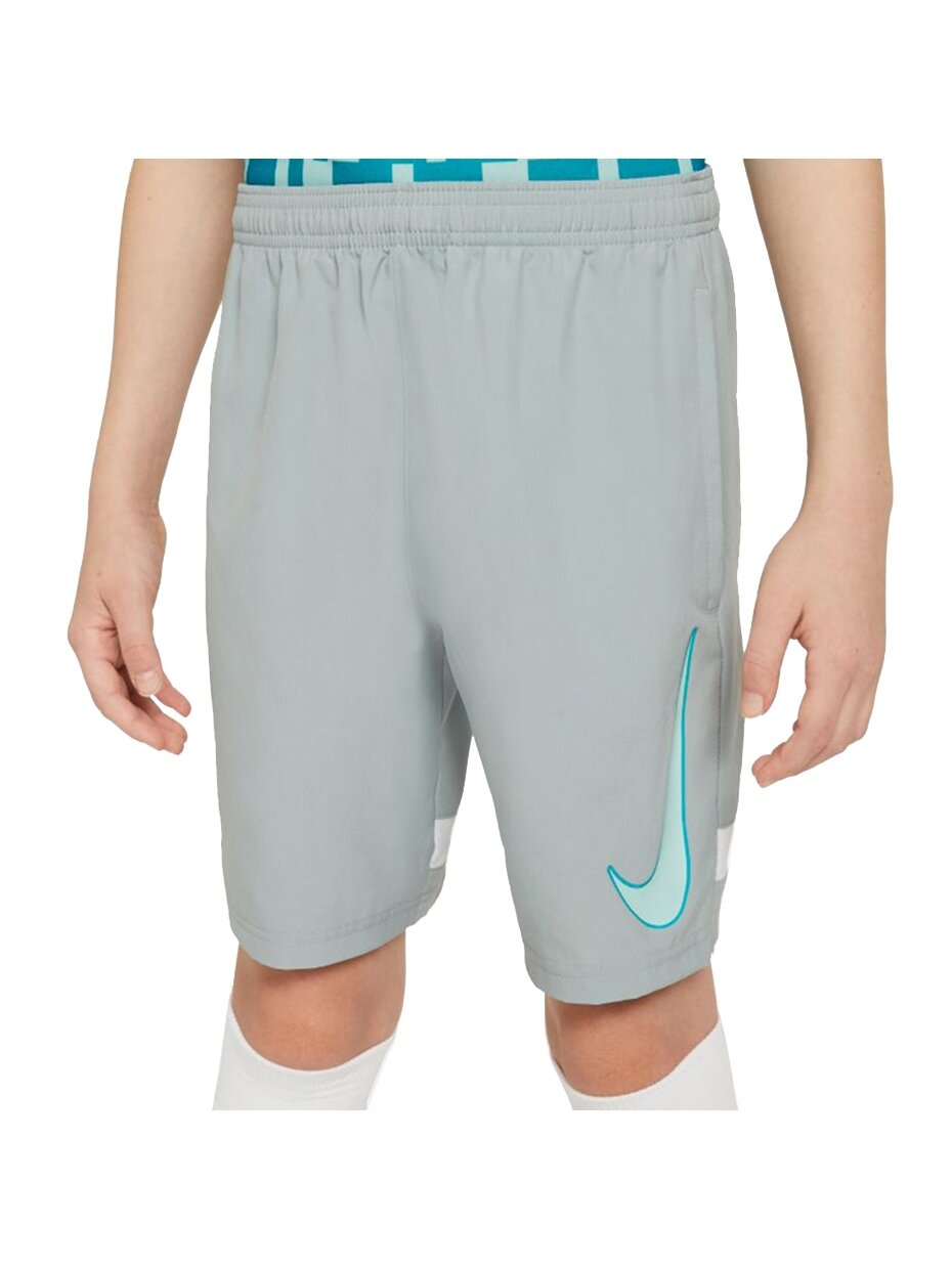 Nike NK Df Academy Shrt Wp Gx vaikiški šortai pilki CV1469 019 Nike NK Df Academy Shrt Wp Gx vaikiški šortai pilki CV1469 019