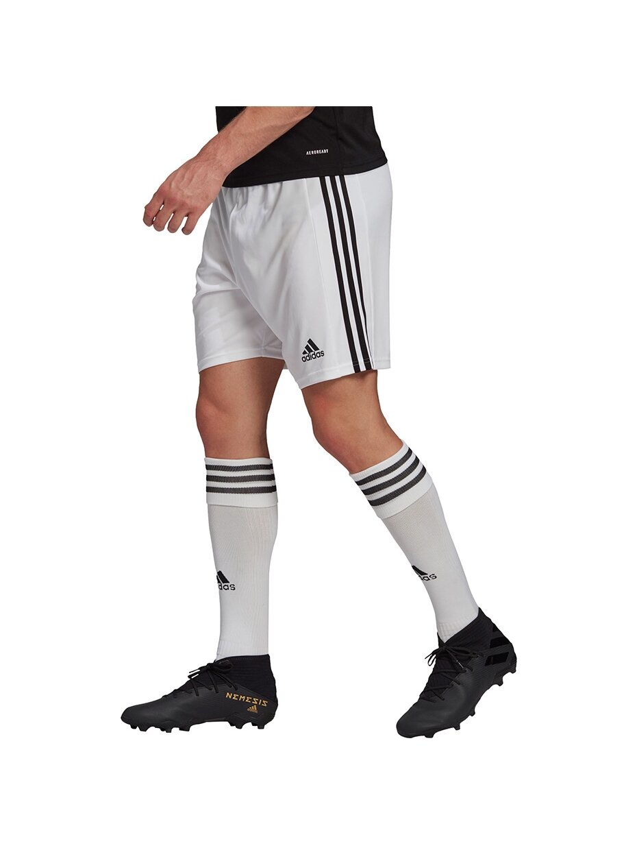 Adidas Squadra 21 Trumpi vyriški šortai, balti GN5773 2 Adidas Squadra 21 Trumpi vyriški šortai, balti GN5773 2