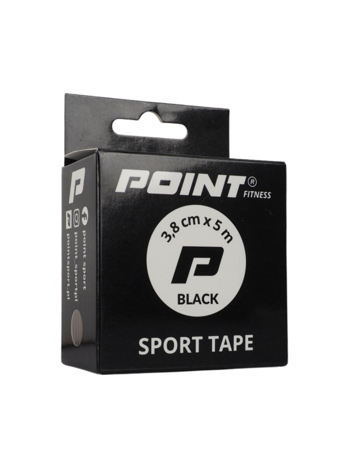 Point Tape sportinė kineziologinė juosta 3,8 cm x 5 m juoda 1 Point Tape sportinė kineziologinė juosta 3,8 cm x 5 m juoda 1