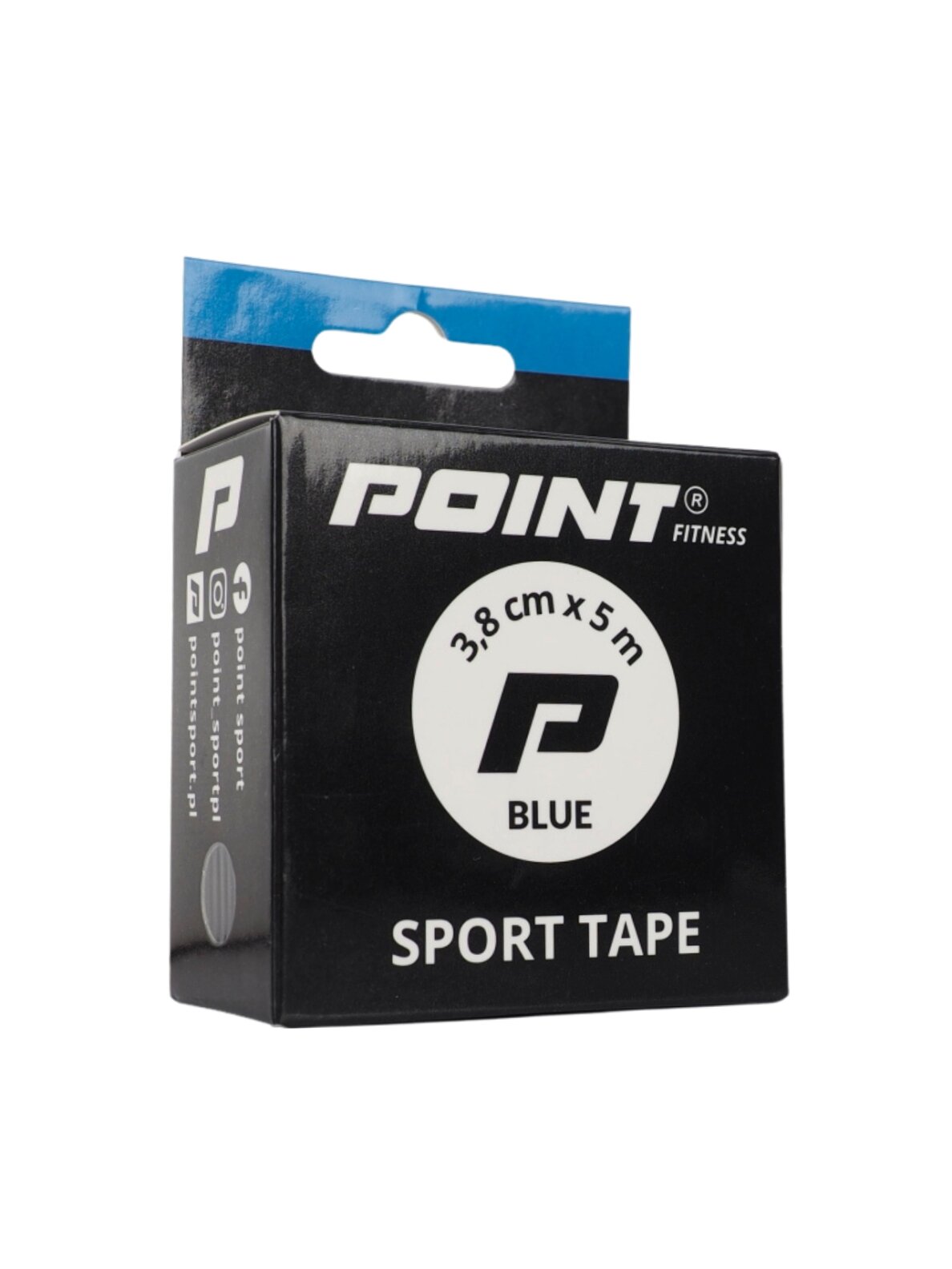 Point Tape sportinė kineziterapinė juosta 3,8 cm x 5 m mėlyna 1