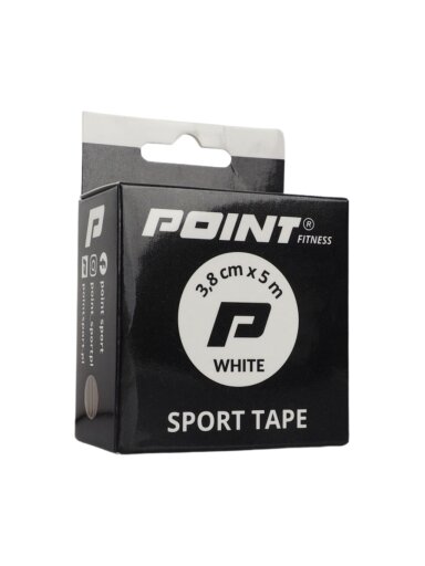 Point Tape sportinis tvarstis, 3,8 cm x 5 m, baltas Point Tape sportinis tvarstis, 3,8 cm x 5 m, baltas