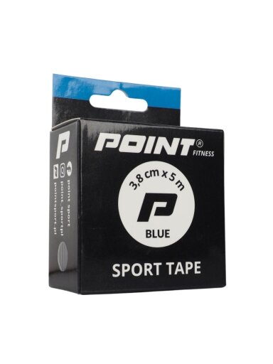 Point Tape sportinė kineziterapinė juosta 3,8 cm x 5 m mėlyna