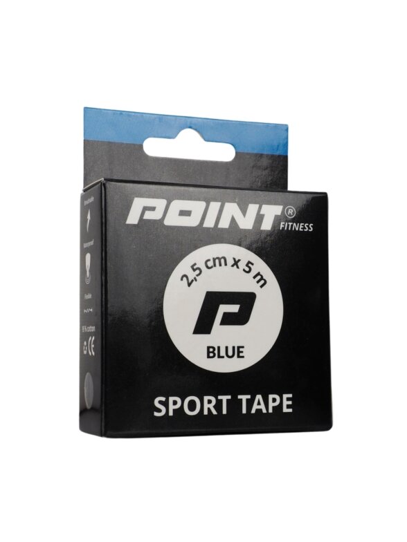 Point Tape sportinis tvarstis, 2,5 cm x 5 m, mėlynas 1 Point Tape sportinis tvarstis, 2,5 cm x 5 m, mėlynas 1