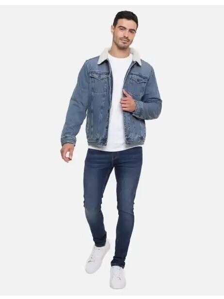 Threadbare džinsinė striukė vyrams TBMD02874C mėlyna 2 Threadbare džinsinė striukė vyrams TBMD02874C mėlyna 2