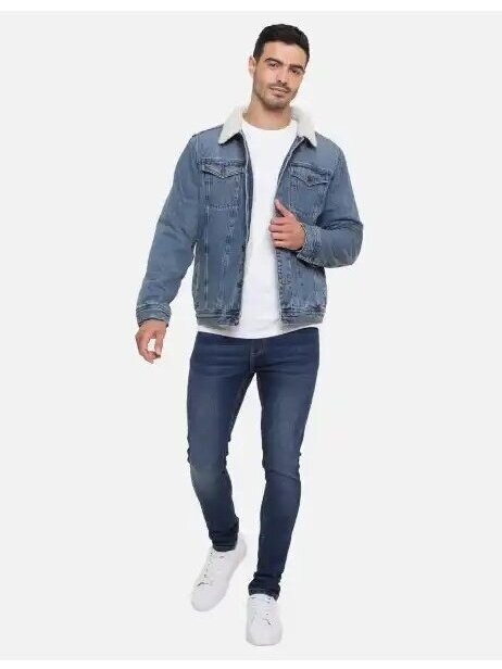 Threadbare džinsinė striukė vyrams TBMD02874C mėlyna Threadbare džinsinė striukė vyrams TBMD02874C mėlyna