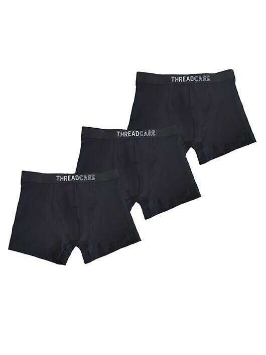 THREADBARE ORGANIŠKOS MEDVILNĖS JUODI VYRIŠKI APATINIAI 3 VNT. THREADBARE ORGANIŠKOS MEDVILNĖS JUODI VYRIŠKI APATINIAI 3 VNT.
