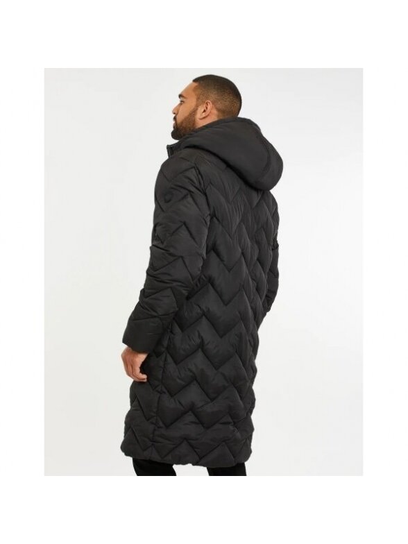 Threadbare žieminis paltas vyrams juodas 1