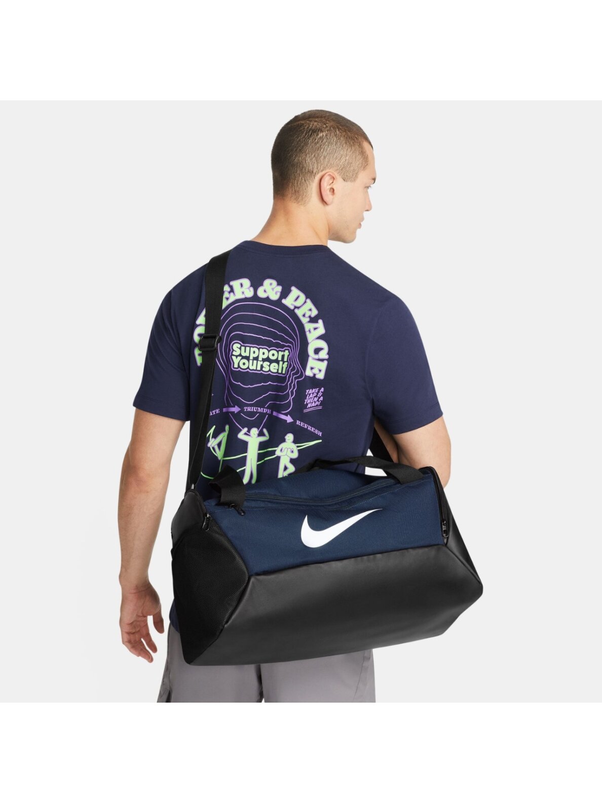 Nike Brasilia Duffel 41L sportinė krepšys tamsiai mėlyna 7 Nike Brasilia Duffel 41L sportinė krepšys tamsiai mėlyna 7