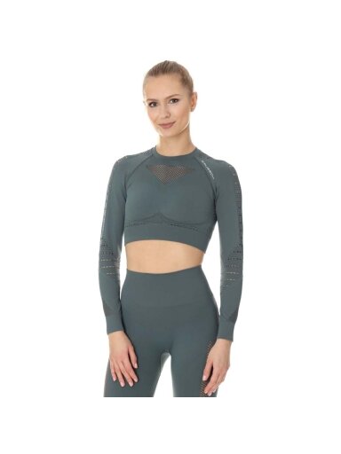 Brubeck GYM moteriškas topas, žalias LC10020