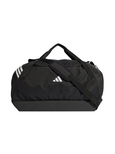 Adidas Tiro Duffle Large sportinė krepšys su apatine skyreliu juoda JY7946 Adidas Tiro Duffle Large sportinė krepšys su apatine skyreliu juoda JY7946