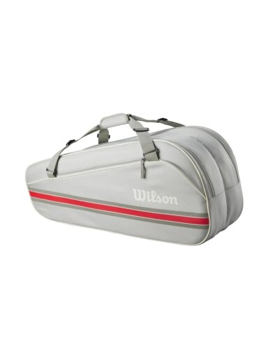 Wilson Team 6PK teniso krepšys, pilkas ir raudonas WR8039903001