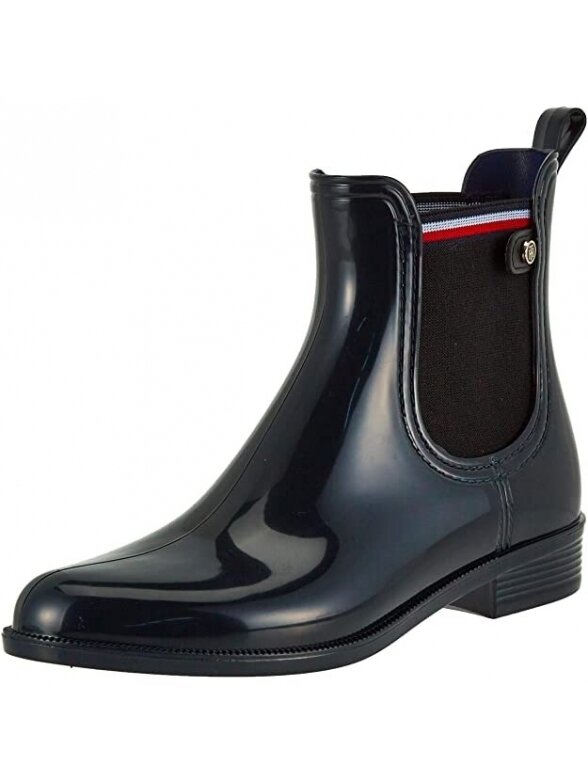 „Tommy Hilfiger“ juodi moteriški batai nuo lietaus „Tommy Hilfiger“ juodi moteriški batai nuo lietaus