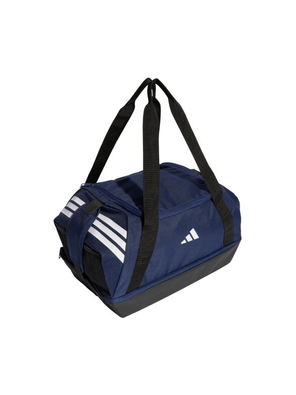 Adidas Tiro Duffle Small sportinė krepšis su apatine pertvara, tamsiai mėlyna 2 Adidas Tiro Duffle Small sportinė krepšis su apatine pertvara, tamsiai mėlyna 2