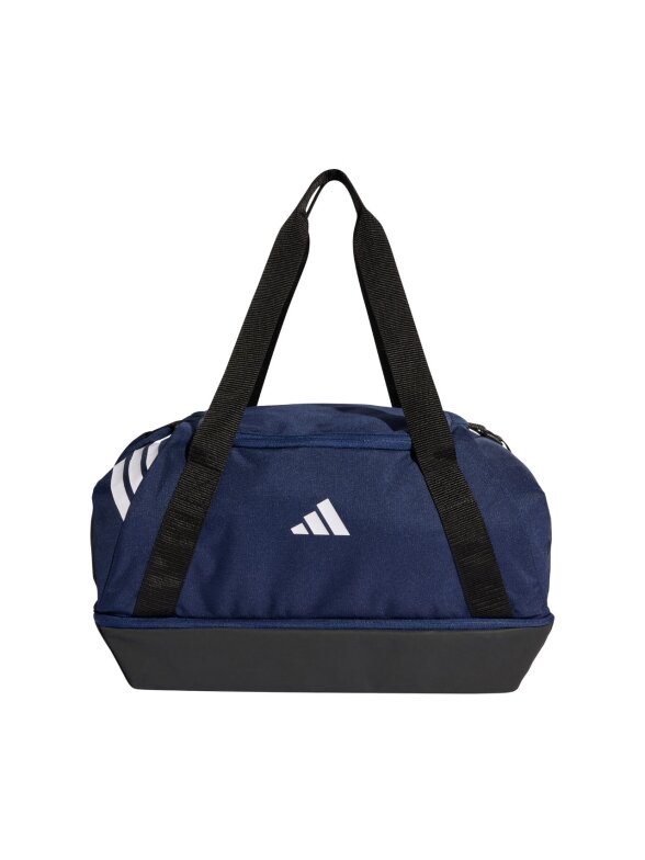 Adidas Tiro Duffle Small sportinė krepšis su apatine pertvara, tamsiai mėlyna Adidas Tiro Duffle Small sportinė krepšis su apatine pertvara, tamsiai mėlyna