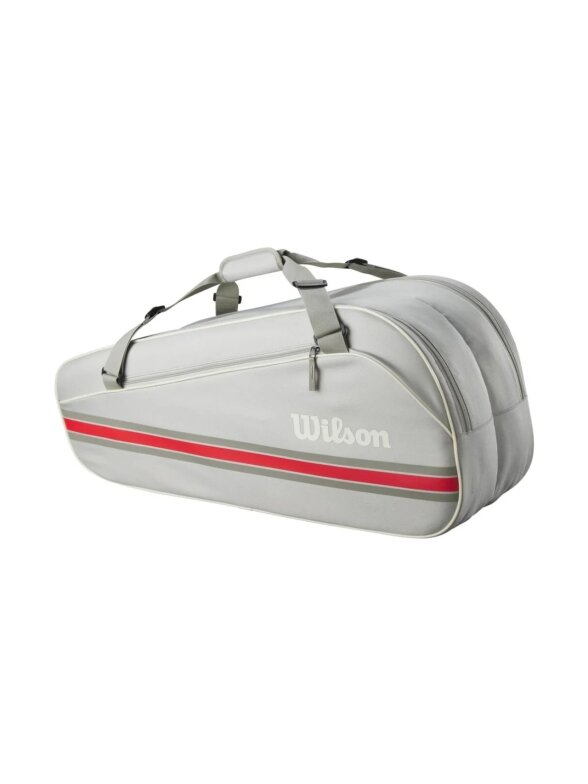 Wilson Team 6PK teniso krepšys, pilkas ir raudonas WR8039903001 1