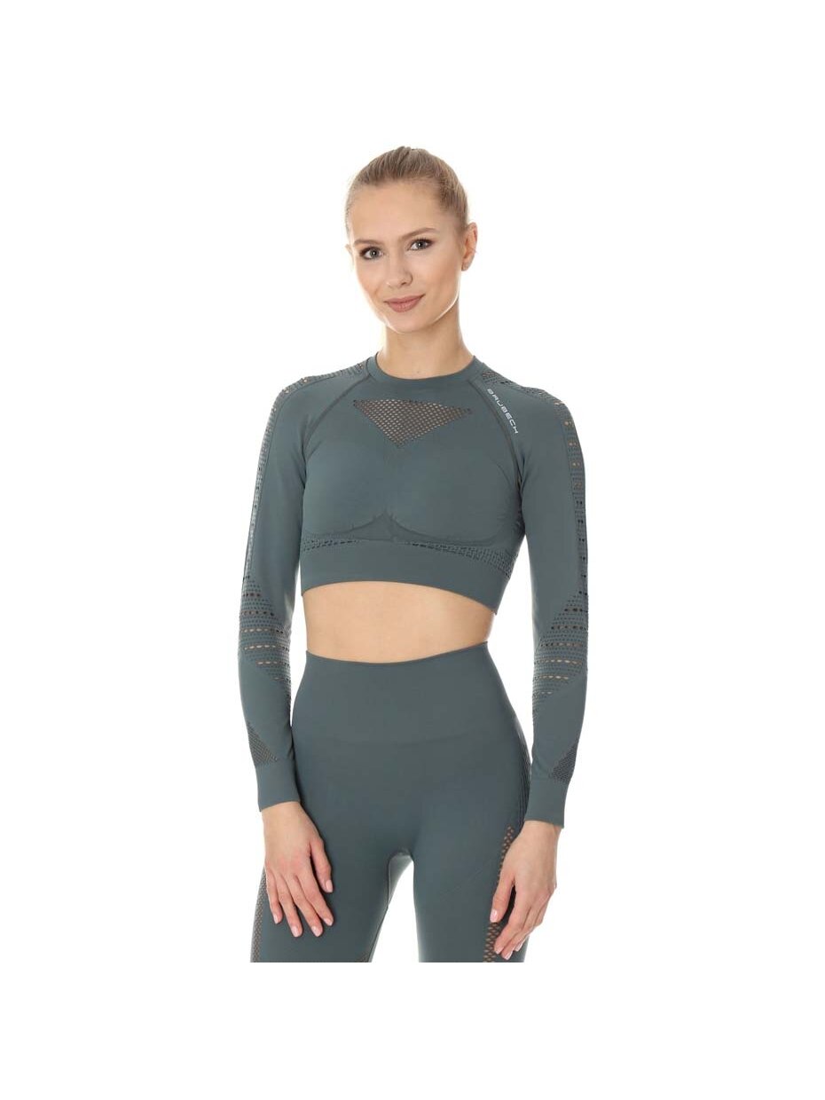 Brubeck GYM moteriškas topas, žalias LC10020 1