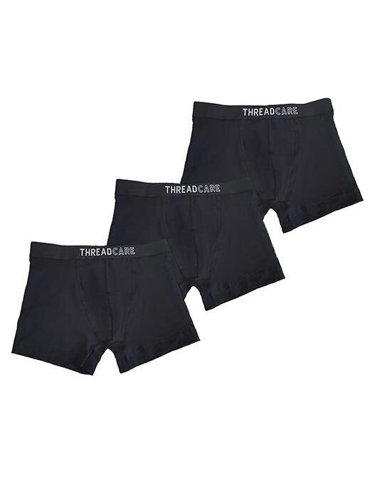 THREADBARE ORGANIŠKOS MEDVILNĖS JUODI VYRIŠKI APATINIAI 3 VNT. THREADBARE ORGANIŠKOS MEDVILNĖS JUODI VYRIŠKI APATINIAI 3 VNT.