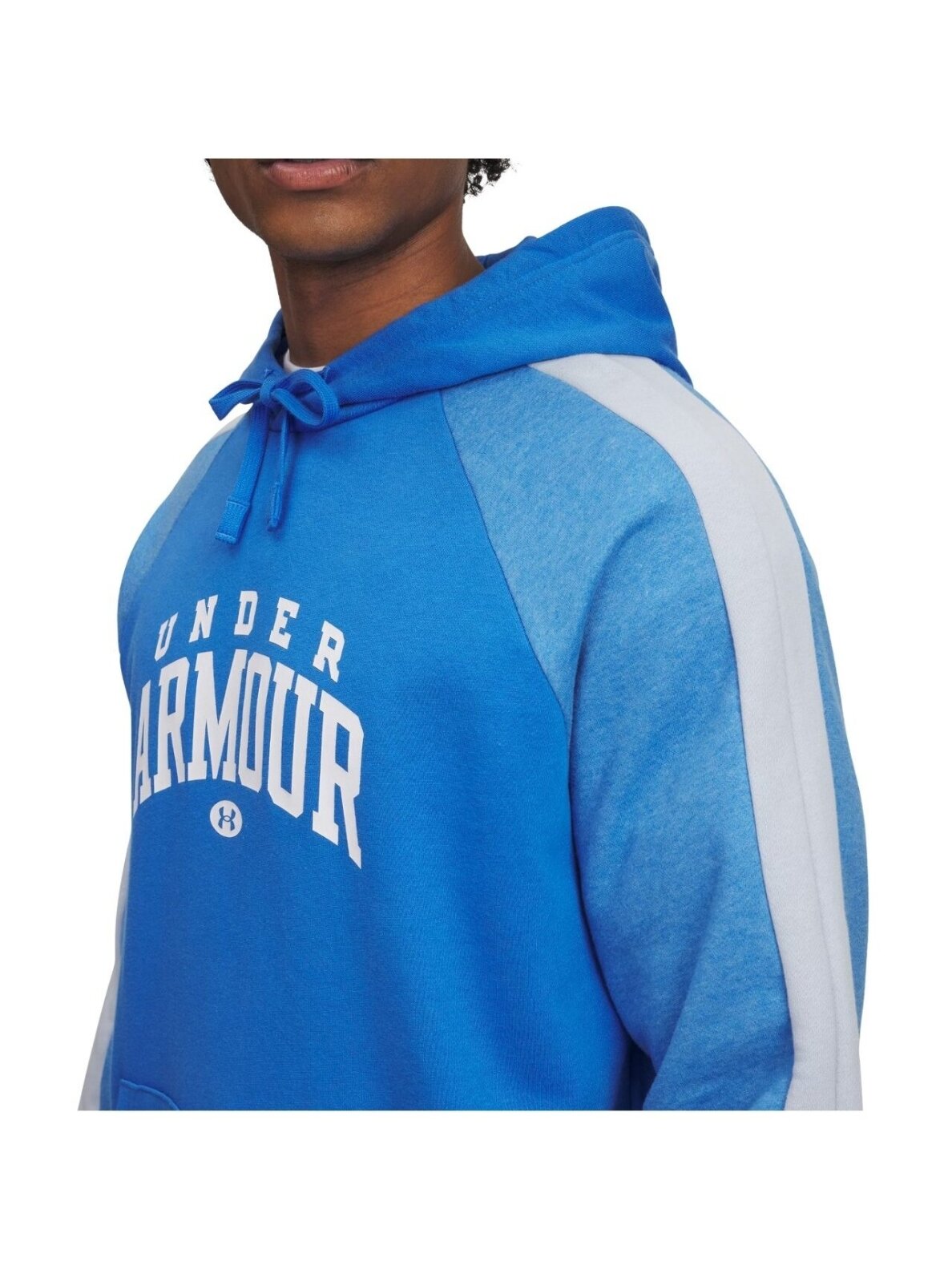 Under Armour Rival Fleece Colorblock Hoodie vyrams mėlyna 6003958 402 2