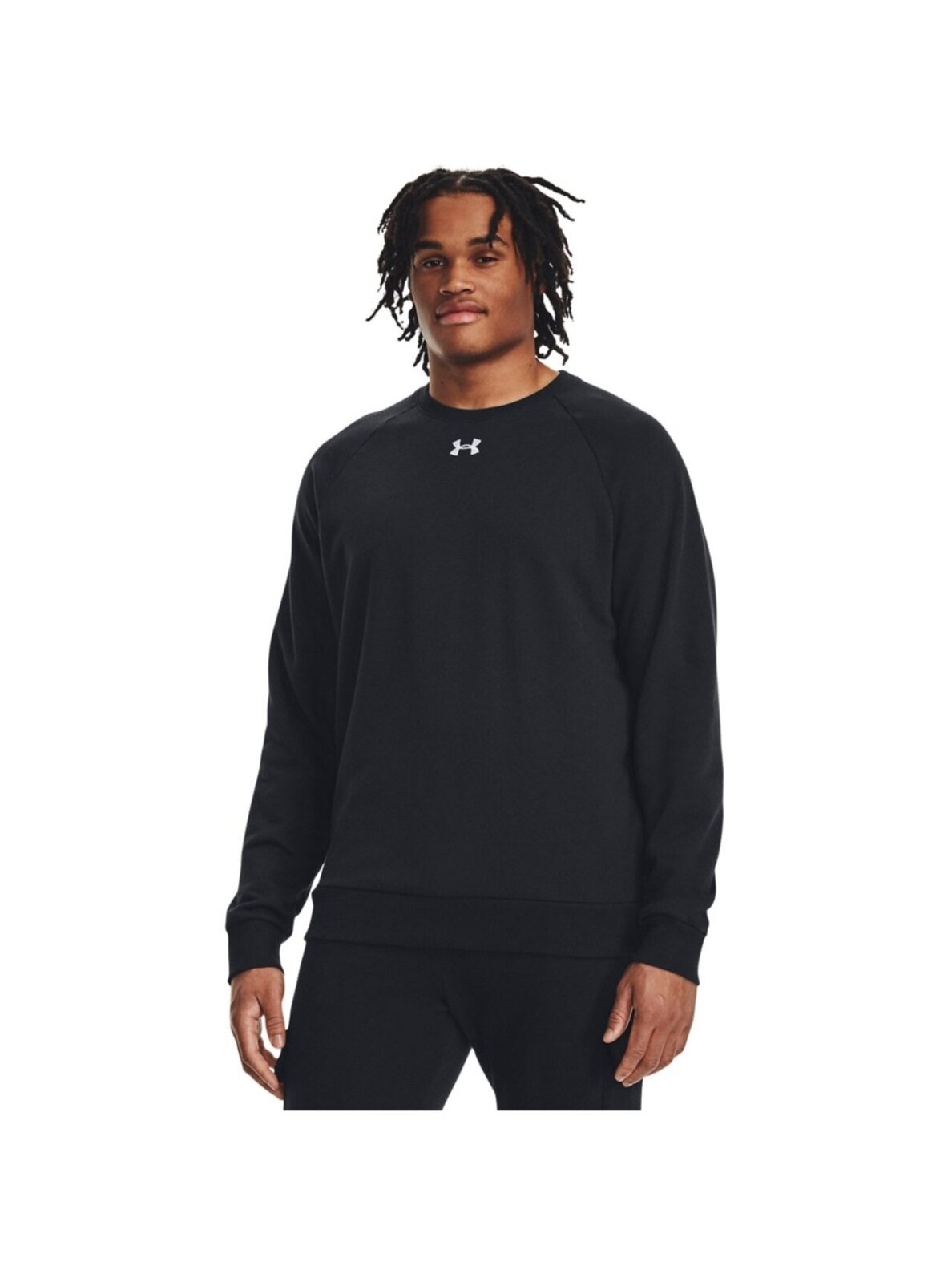 Under Armour Rival Fleece Crew vyriški palaidinės juodi 1379755 001 3 Under Armour Rival Fleece Crew vyriški palaidinės juodi 1379755 001 3