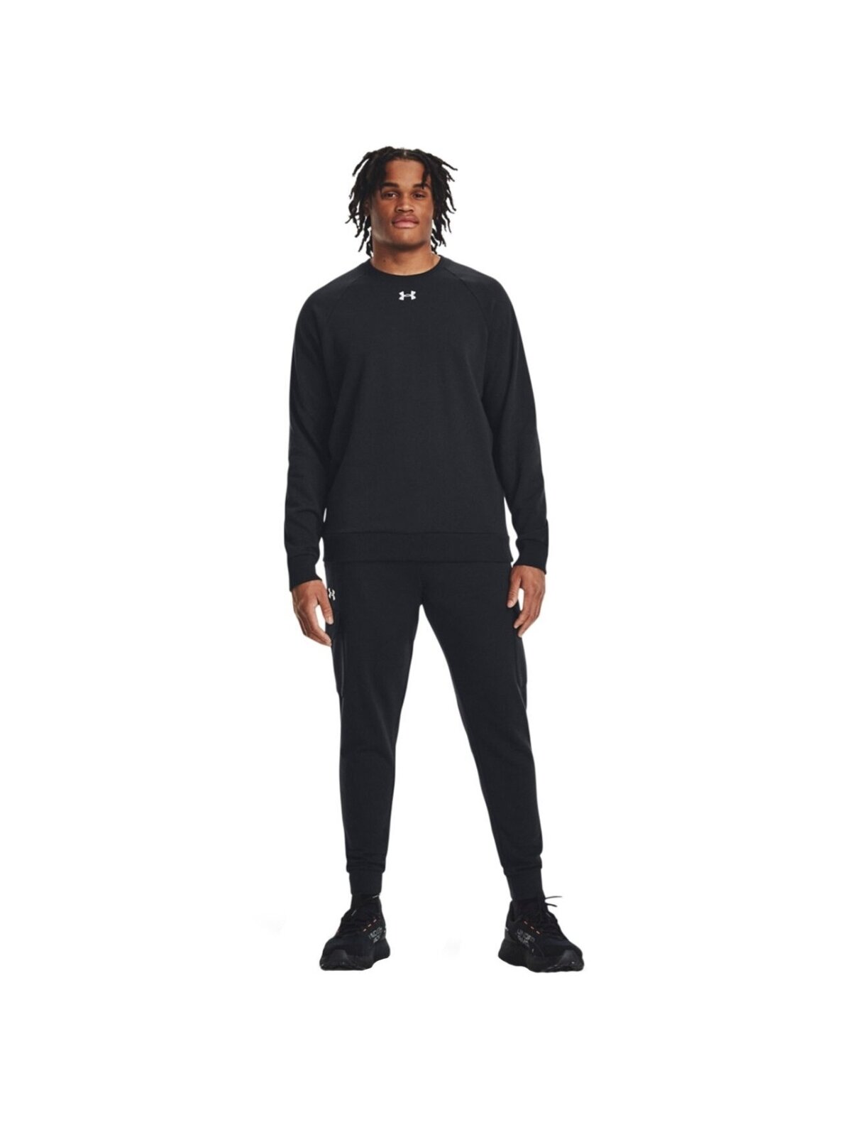 Under Armour Rival Fleece Crew vyriški palaidinės juodi 1379755 001 5 Under Armour Rival Fleece Crew vyriški palaidinės juodi 1379755 001 5