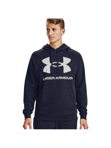 Under Armour Rival Fleece Big Logo HD vyriškas džemperis, tamsiai mėlynas 1357093 410