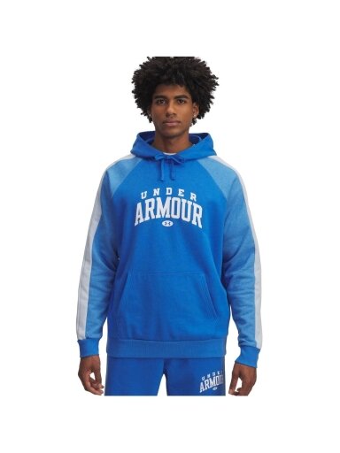 Under Armour Rival Fleece Colorblock Hoodie vyrams mėlyna 6003958 402