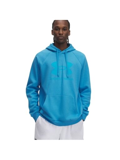 Under Armour Rival Fleece Logo HD flisinis džemperis vyrams mėlynas