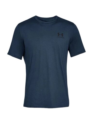 Under Armour Sportstyle Left Chest Ss vyriški marškinėliai, tamsiai mėlyni 1326799 408