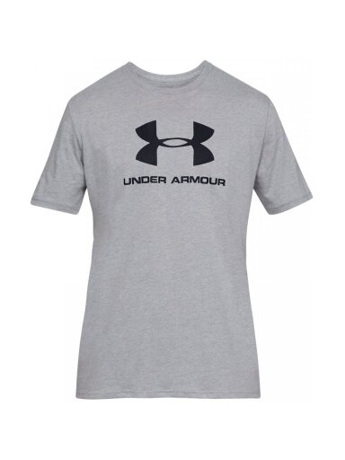 Under Armour Sportstyle Logo SS vyriški marškinėliai pilki 1329590 036