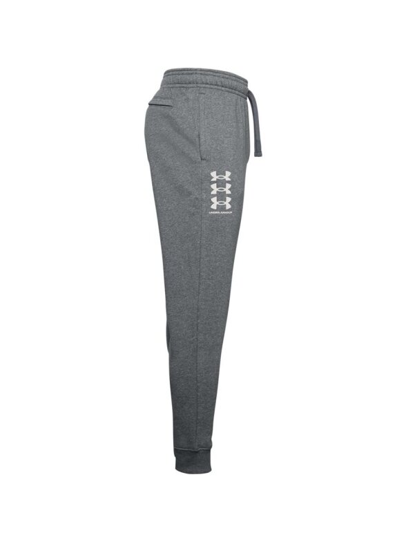 Under Armour Rival Fleece 3Logo Jogger vyriškos kelnės, tamsiai pilkos 1357131 012 3 Under Armour Rival Fleece 3Logo Jogger vyriškos kelnės, tamsiai pilkos 1357131 012 3