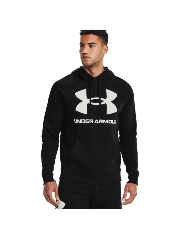 Under Armour Rival Fleece Big Logo HD vyriški džemperiai juodi 1357093 001 Under Armour Rival Fleece Big Logo HD vyriški džemperiai juodi 1357093 001