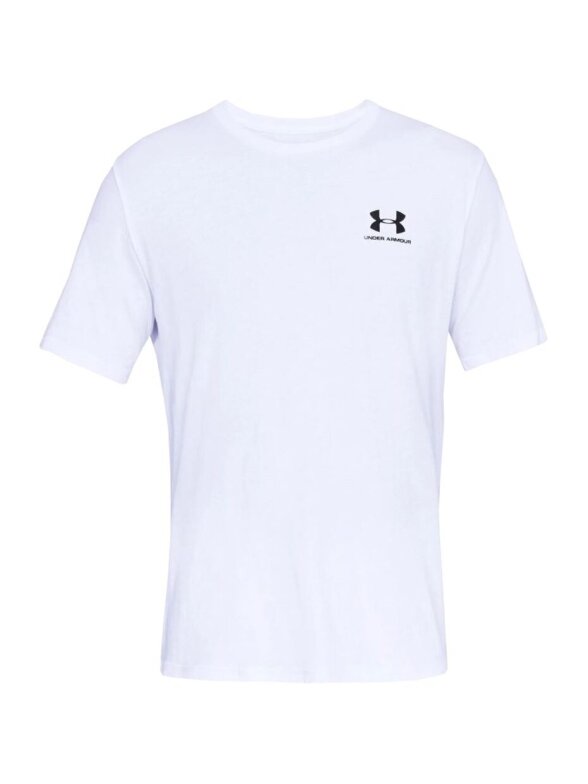 Under Armour Sportstyle Left Chest SS vyriški marškinėliai balti 1326799 100 1 Under Armour Sportstyle Left Chest SS vyriški marškinėliai balti 1326799 100 1