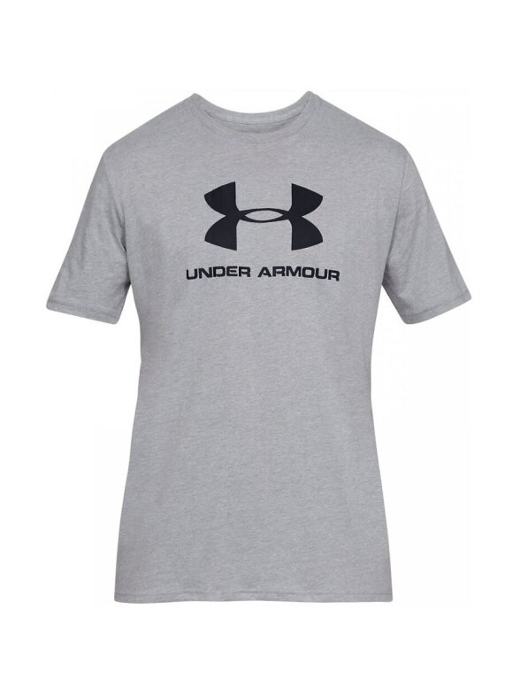 Under Armour Sportstyle Logo SS vyriški marškinėliai pilki 1329590 036 1
