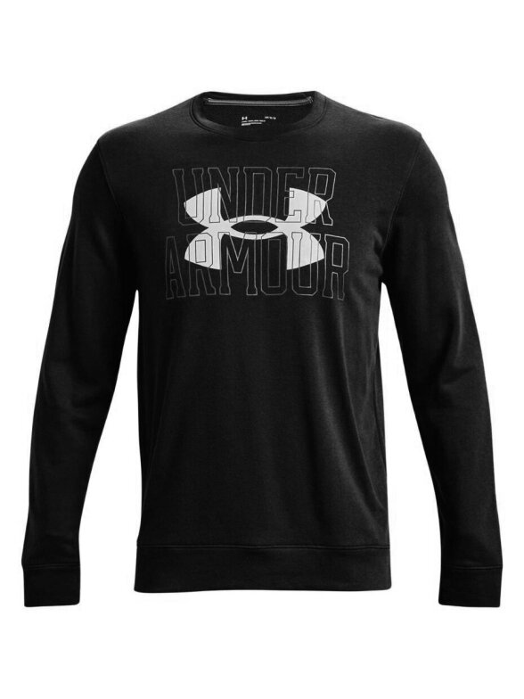 Under Armour UA Rival Terry Logo Crew vyriški džemperiai juodi 1370391 001