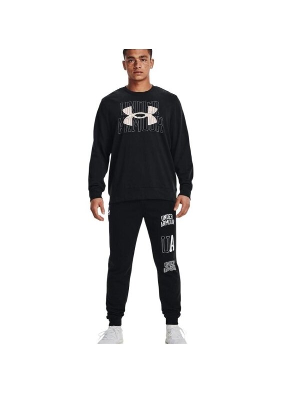 Under Armour UA Rival Terry Logo Crew vyriški džemperiai juodi 1370391 001 2