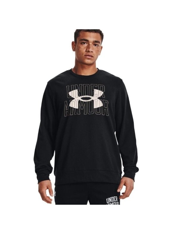 Under Armour UA Rival Terry Logo Crew vyriški džemperiai juodi 1370391 001 3