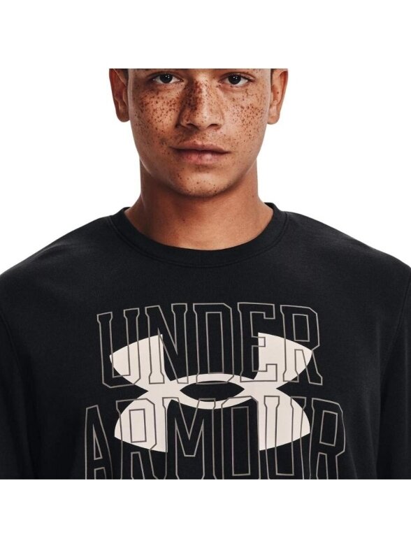Under Armour UA Rival Terry Logo Crew vyriški džemperiai juodi 1370391 001 5