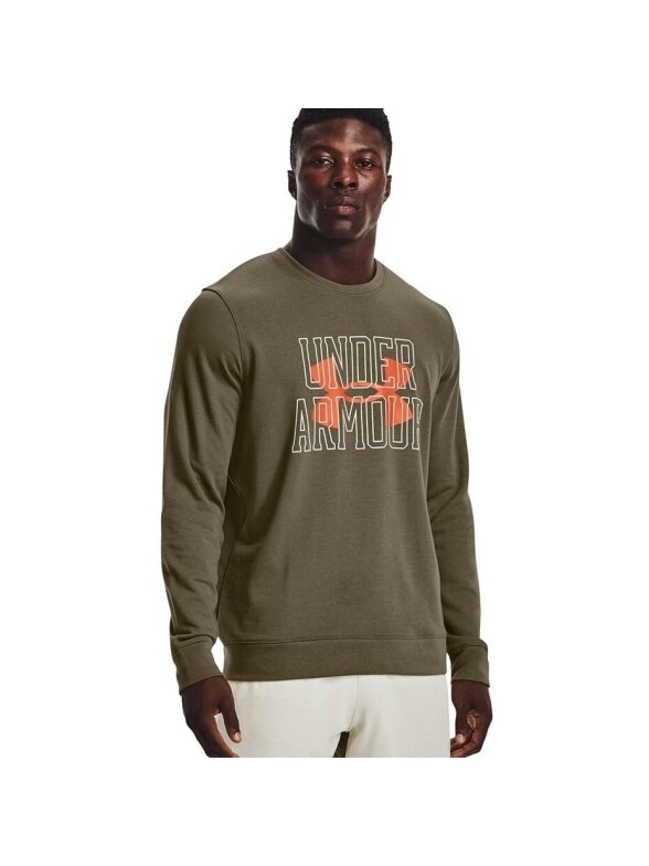 Under Armour UA Rival Terry Logo Crew vyriški džemperiai žalia 1370391 361 2 Under Armour UA Rival Terry Logo Crew vyriški džemperiai žalia 1370391 361 2