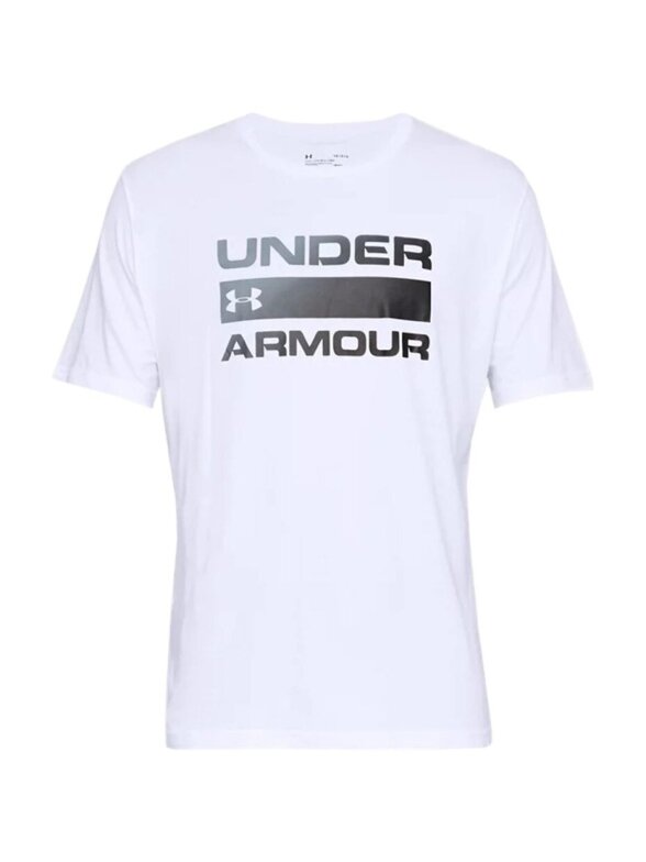 „Under Armour“ vyrų komandos numeris Žodinis ženklas SS marškiniai balti 1329582 100 „Under Armour“ vyrų komandos numeris Žodinis ženklas SS marškiniai balti 1329582 100