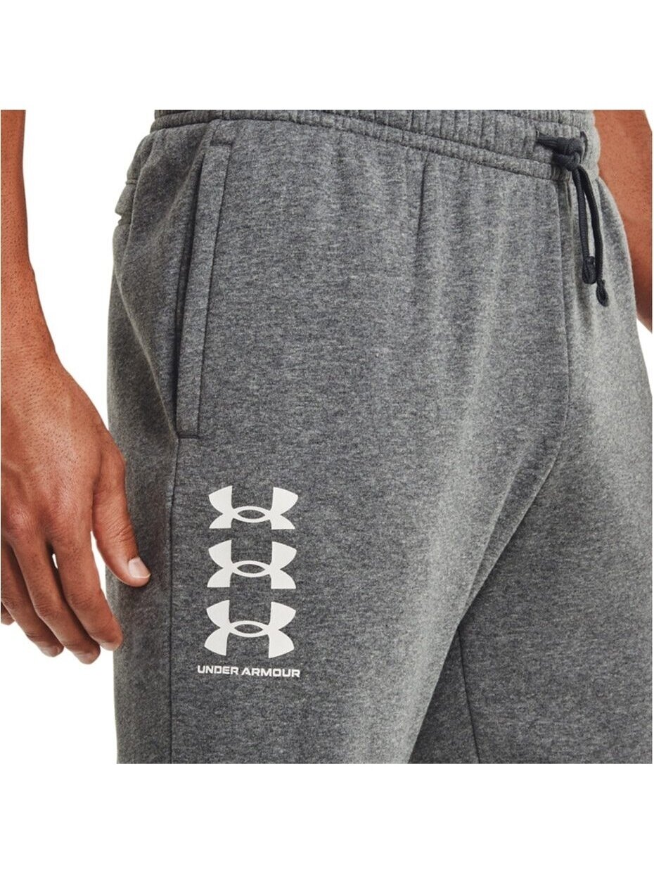 Under Armour Rival Fleece 3Logo Jogger vyriškos kelnės, tamsiai pilkos 1357131 012 4 Under Armour Rival Fleece 3Logo Jogger vyriškos kelnės, tamsiai pilkos 1357131 012 4