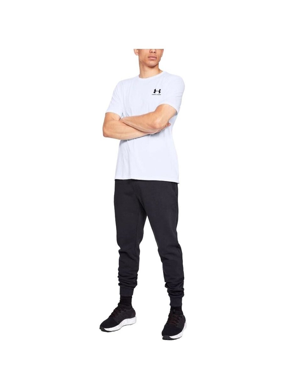Under Armour Sportstyle Left Chest SS vyriški marškinėliai balti 1326799 100 4