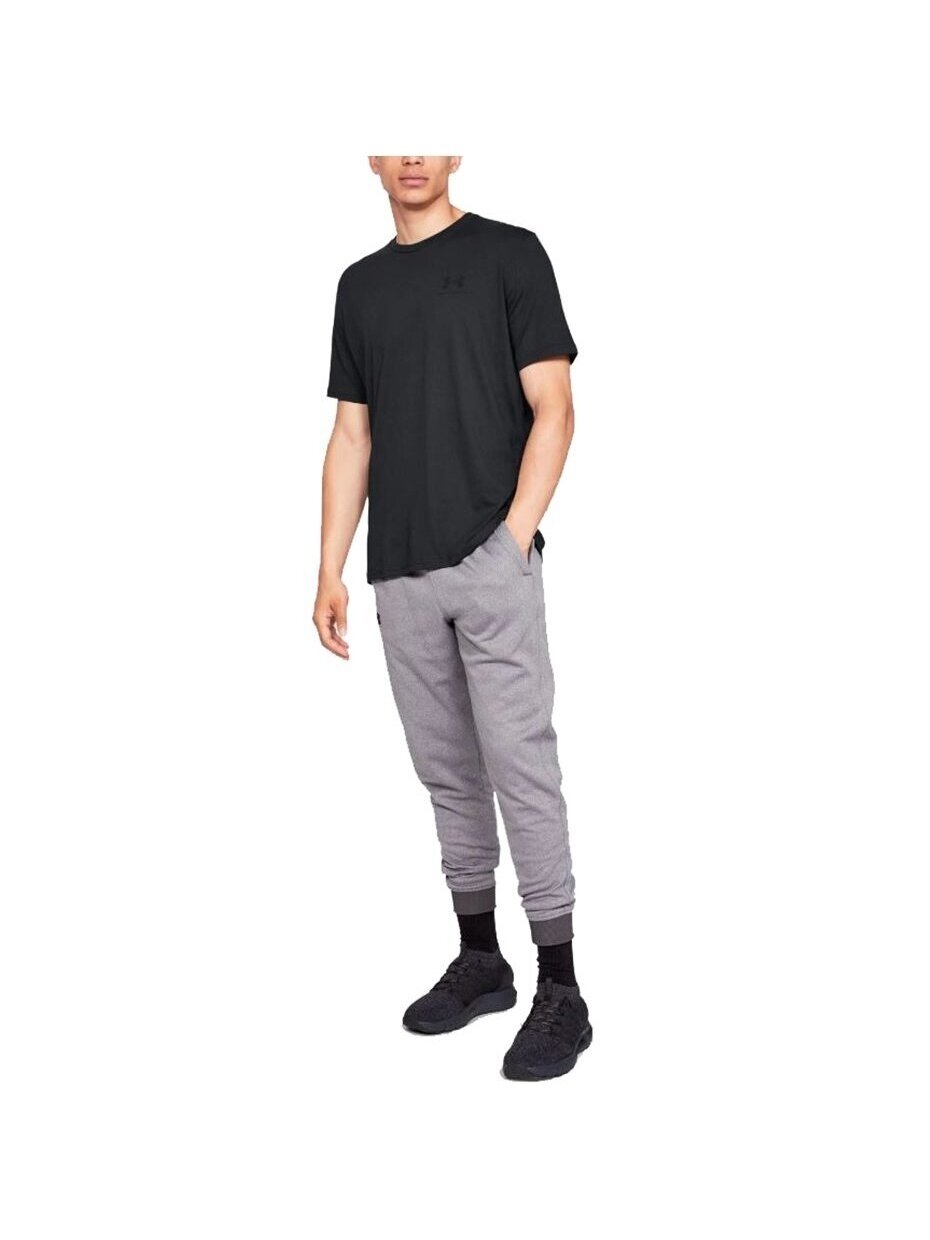 Under Armour Sportstyle Left Chest SS vyriški marškinėliai juodi 1326799 001 3
