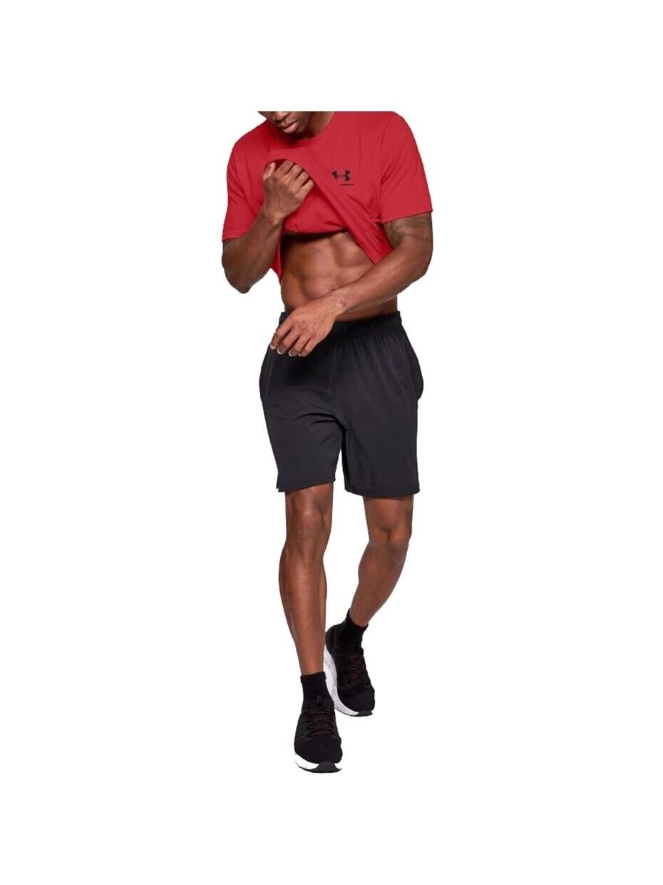 Under Armour Sportstyle Left Chest SS vyriški marškinėliai raudoni 1326799 600 3