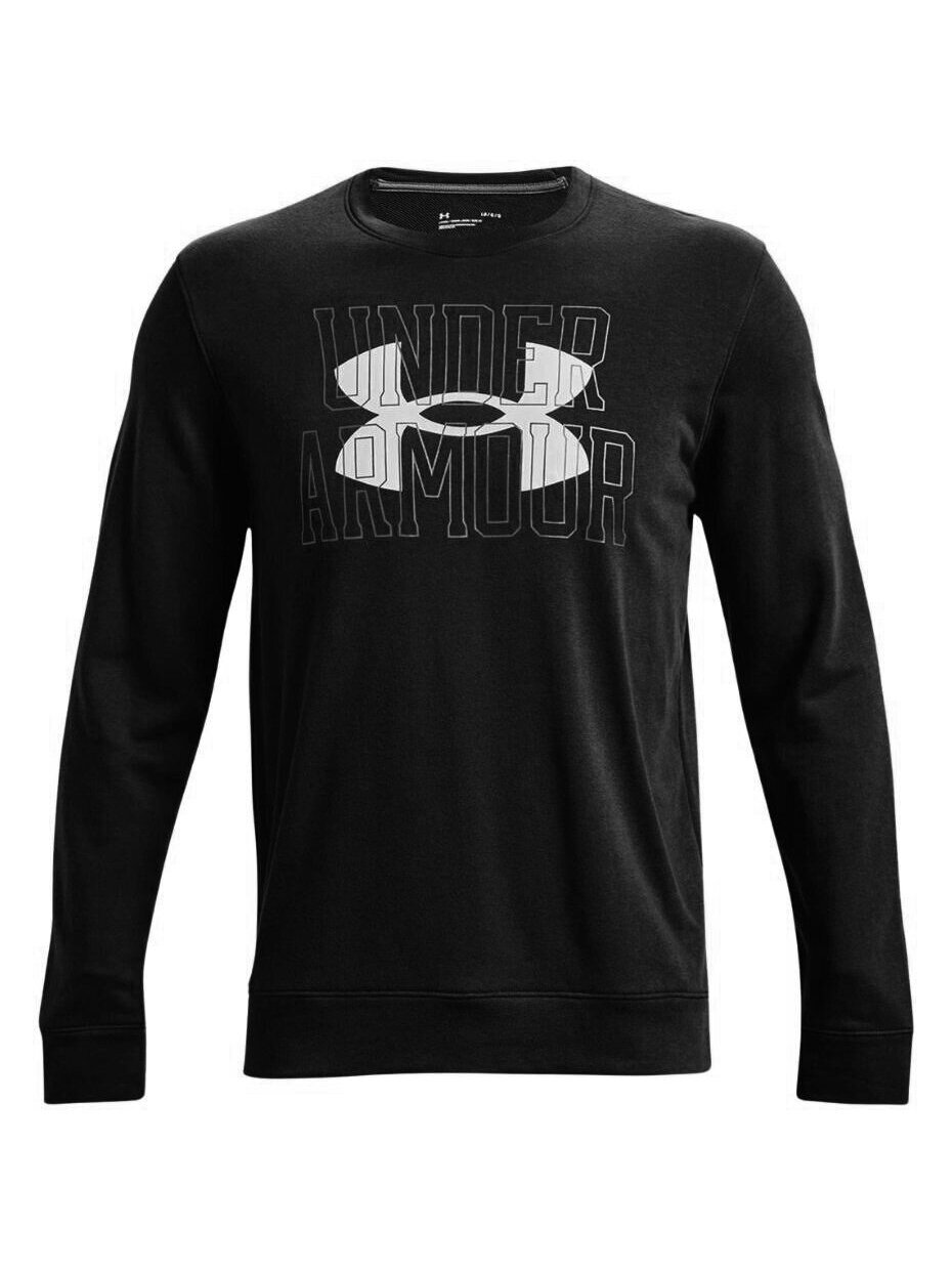 Under Armour UA Rival Terry Logo Crew vyriški džemperiai juodi 1370391 001