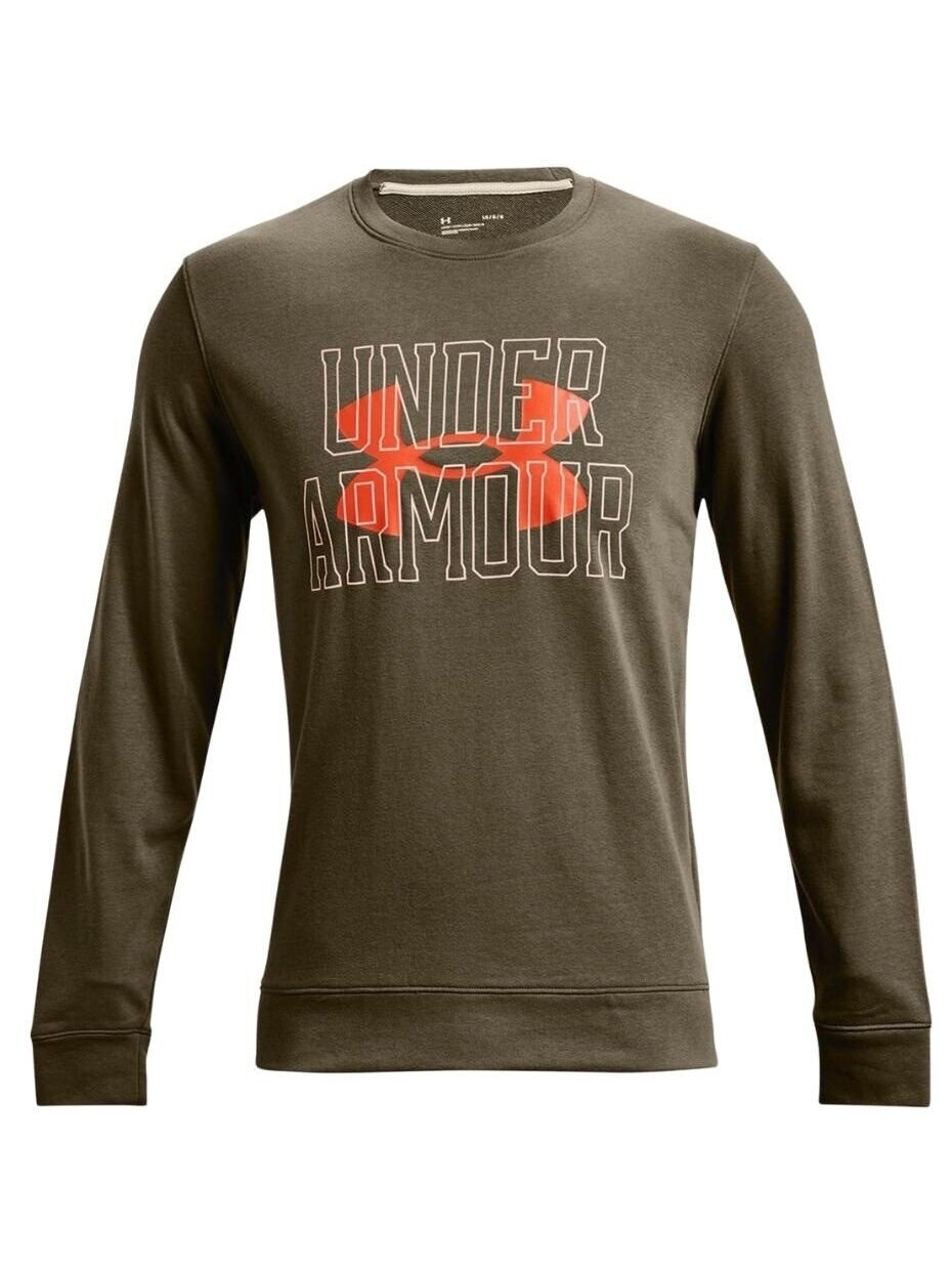 Under Armour UA Rival Terry Logo Crew vyriški džemperiai žalia 1370391 361 Under Armour UA Rival Terry Logo Crew vyriški džemperiai žalia 1370391 361