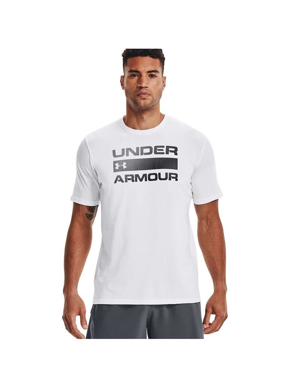 „Under Armour“ vyrų komandos numeris Žodinis ženklas SS marškiniai balti 1329582 100 2 „Under Armour“ vyrų komandos numeris Žodinis ženklas SS marškiniai balti 1329582 100 2