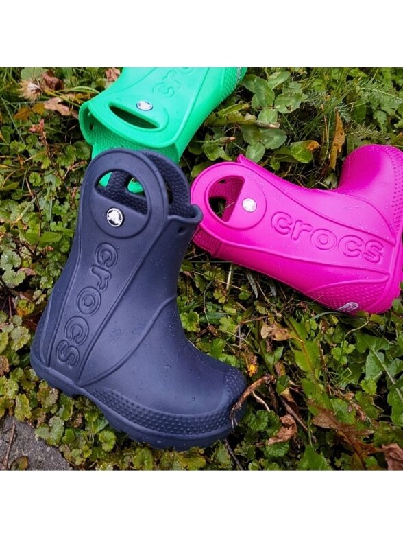 Vaikiški Wellington batai Crocs rožiniai 12803 6X0 5 Vaikiški Wellington batai Crocs rožiniai 12803 6X0 5